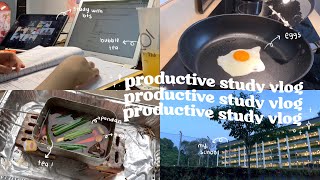productive study vlog 📓 | stressful exam revision, cooking, lots of food and pain