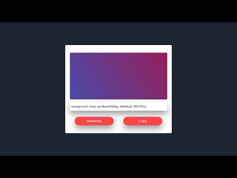 Gradient Color Generator Using Javascript Css