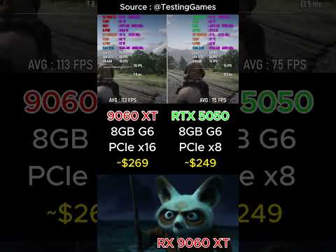 RX 9060 XT 8GB VS RTX 5050 GPU