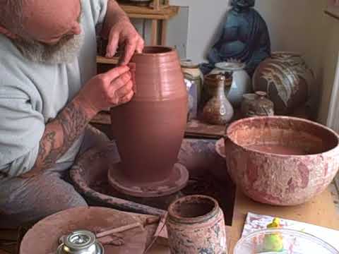 pottery technique two piece pot joining and finishing