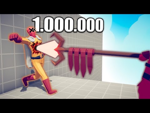 1.000.000 DAMAGE SPEAR OF WAR 1 vs 1 TOURNAMENT - TABS | Totally Accurate Battle Simulator 2023