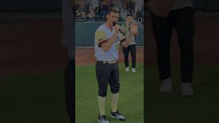 Nick sang National Anthem at Battle For Vegas Charity Event 🥎#backstreetboys #lasvegas #b4v