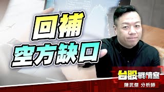 回補空方缺口#加權指數｜小武哥投資事務所｜陳武傑 (圖)
