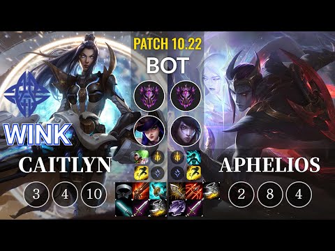 ES Wink Caitlyn vs Aphelios Bot - KR Patch 10.22