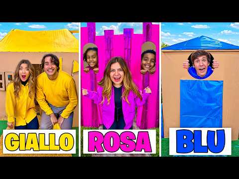 SOPRAVVIVIAMO NEI FORTINI DI CARTONE NEL TUO COLORE PER 24 ORE CHALLENGE CON I NOSTRI AMICI!🏰