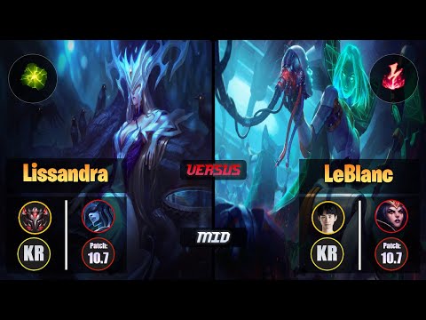 GrandMaster LISSANDRA [Aftershock] (Mid) VS Doinb LEBLANC - Grandmaster KR Patch 10.7