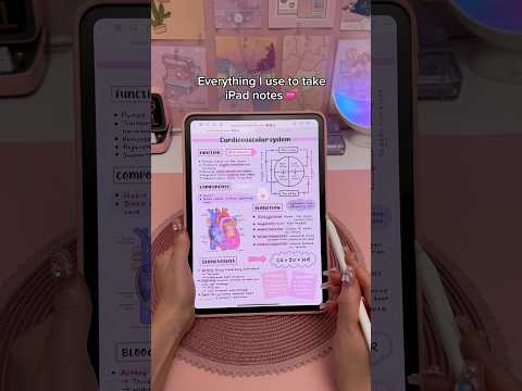 Everything I use to take iPad notes 💕 iPad accessories | apple pencil | digital note taking | study
