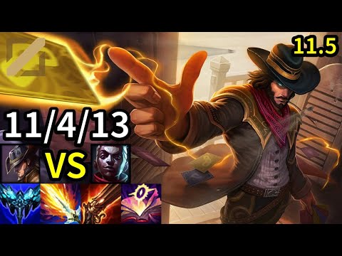 Twisted Fate Mid vs Ekko - KR Challenger| Patch 11.5