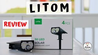 LITOM ❤️ LED Solar Motion Sensor Landscape Spotlights - Review ⭐️
