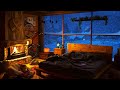 I Fell Asleep in 5 Minutes! Winter Fireplace and Blizzard Sounds for Deep Sleep and NO Insomnia