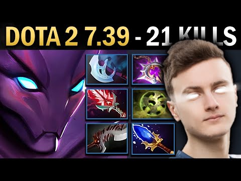 Spectre Gameplay Miracle with 21 Kills and 1050 XPM - Dota 7.39