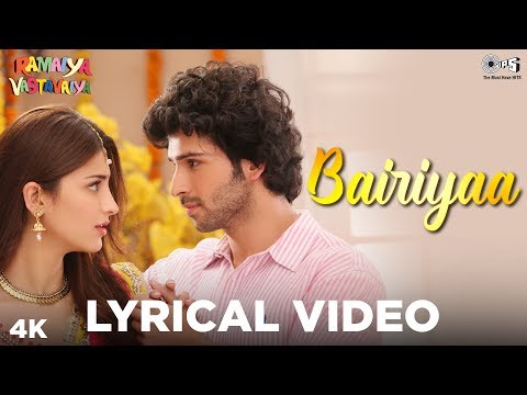 Bairiyaa Lyrical - Ramaiya Vastavaiya | Girish Kumar & Shruti Haasan | Atif Aslam & Shreya Ghoshal