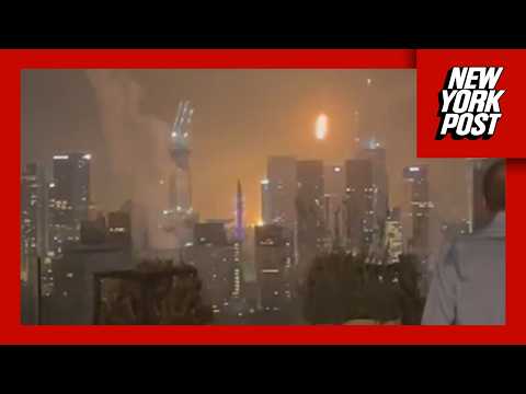 SMOKE rises in Tel Aviv as missiles break through Israeli air defenses