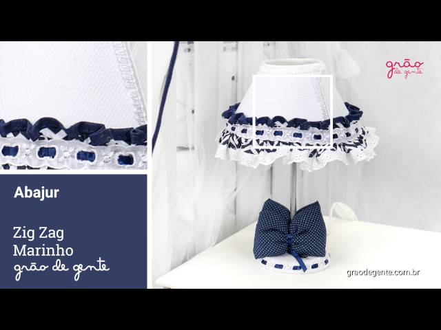 Abajur Zig Zag Marinho | Ref: 59240