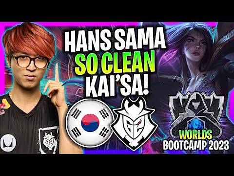 HANS SAMA IS SO CLEAN WITH KAI'SA IN KOREA SOLOQ! | G2 Hans Sama Plays Kai'sa Adc Worlds Bootcamp