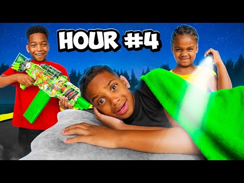 LAST TO LEAVE TRAMPOLINE WINS!