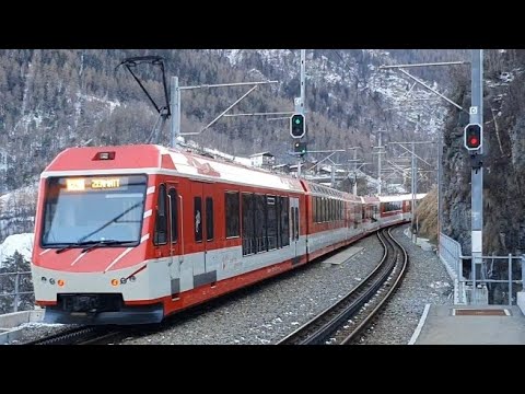 MGB Komet abfahrt in Stalden-Saas