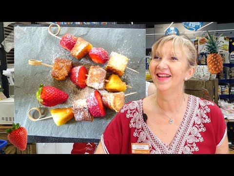 BROCHETTES DE PAIN PERDU ET FRUITS ( UNE RECETTE PARFAITE POUR L'ÉTÉ )