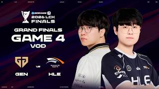 GEN vs HLE | Game 4 | 2026 Wooribank LCK Grand Finals