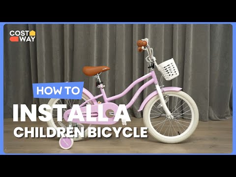 How to Install the 14/16/18 Inch Children Bicycle Adjustable Kids Bike | TS10086 #costway #howto