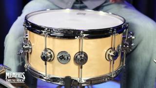Video thumbnail for DW 14x6.5 Collector's Series Maple Snare Drum - Natural Lacquer by Memphis Drum Shop