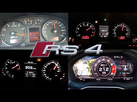 AUDI RS4 ALL GENERATIONS ACCELERATION BATTLE