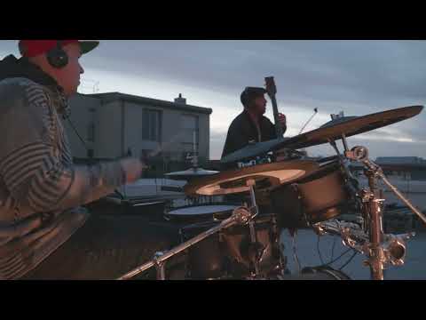 Jungle Drummer & Andy Waterworth on Paris Rooftop - Live Electronica (Electronic Drums)