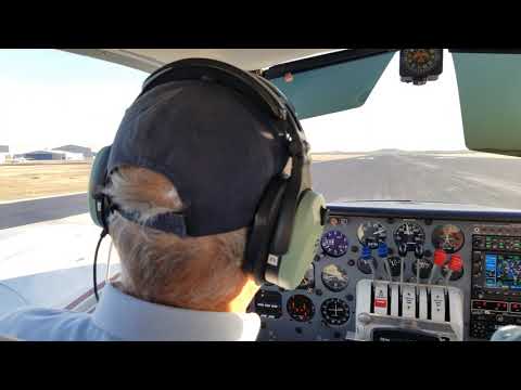 1958 Beechcraft Travel Air Departs Denton Airport