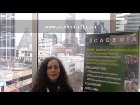 Androula Markou (Greek Version) discusses studying English at Academia International