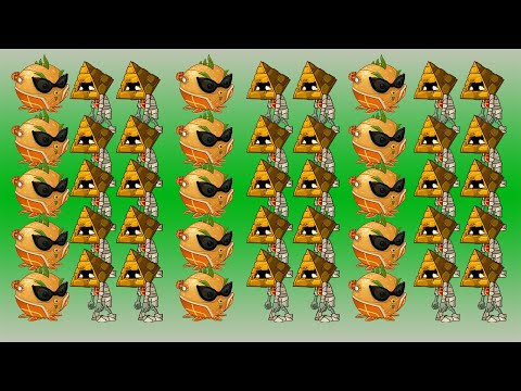 How Many Team Plants Can Destroy 30 Pyramid Head Zombie Zombie In 1 Hit? - PvZ 2 Challenge