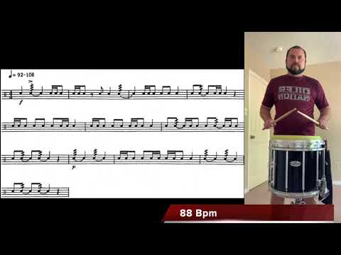 82 88 94 BPM Sablatura Snare Audition Etude