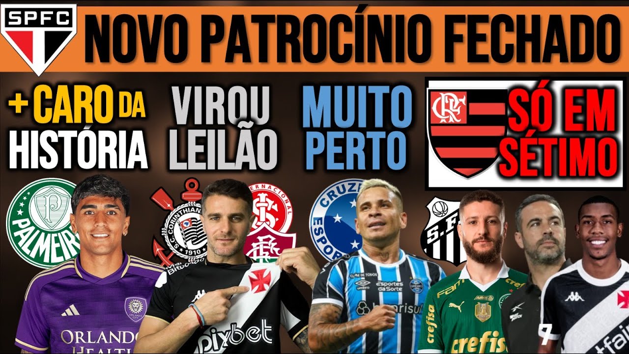 VERDÃO: REFORÇO FECHOU! NOVO PATROCÍNIO NO SP! SOTELDO NO ZÊRO! FLA, VEGETTI, ZÉ RAFAEL, A.JORGE E+