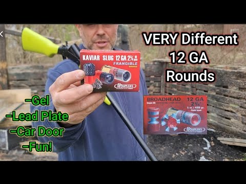 Unusual 12 Ga Ammo TEST🔶️ Broadhead and Kaviar Slugs. Very Surprising Results!