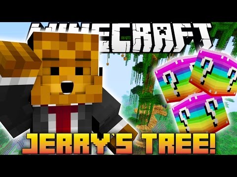 Minecraft Rainbow Lucky Block Mod - Jerry's Tree Challenge | JeromeASF