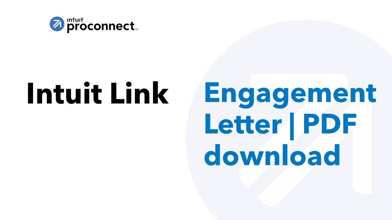 Intuit Link | Download PDF Engagement Letter