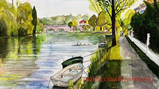 Water Color Painting/ practice reproduction of kunimiti Okutu