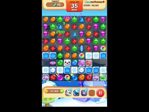 Jewel Match King Level 301 - Walkthrough ( No Booster )