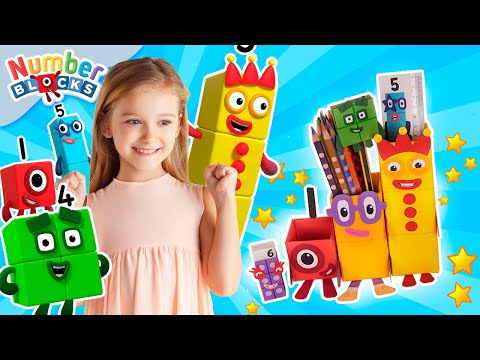 Back to school Pencil Holder ✏️ | Arts & Crafts for Kids | Learn to count | DIY | @Numberblocks - Kingdom Kids Zone, Little Learners - Numberblocks