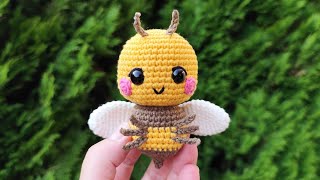 Honey Bee Crochet Tutorial 🐝🧶 Free Crochet Pattern by JuliHMtoys 