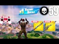 59 Elimination Solo Vs Squads Gameplay Wins (Fortnite Chapter 5 Season 2 PS4 Controller)