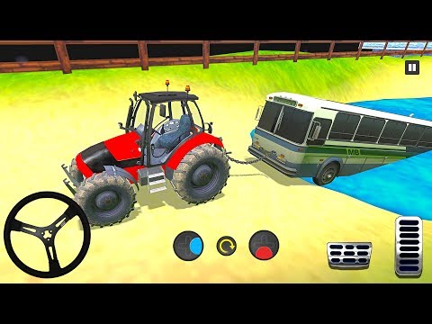 Offroad Towing Chained Tractor Bus Pull 2020 - Tow Truck Rescue Simulator - Android Gameplay