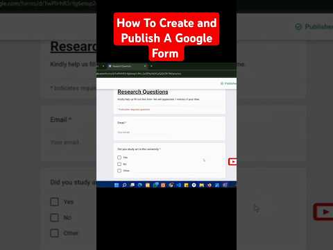 How To Create and Publish A Google Form #tutorial #howto #digitalforms #googleforms googleform