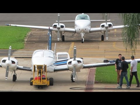 Avião Embraer EMB-810C Seneca II | Piper PA-34 | Taxi e Decolagem | EJ Escola de avição - Itápolis Video