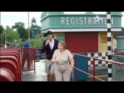 Old lady goes on Stealth at Thorpe Park