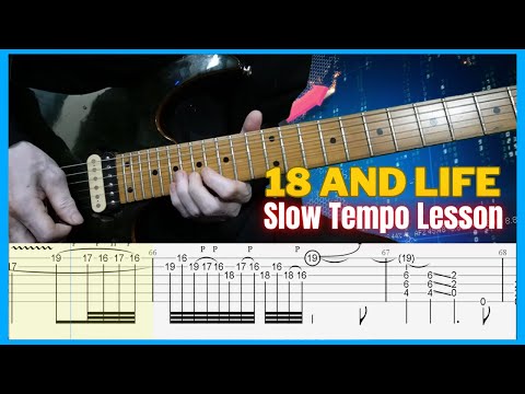 18 And Life By Skid Row Guitar Song Lesson With Tabs