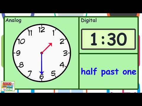 Telling the Time for Kids: Half Past Times