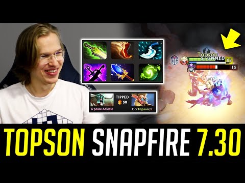 Topson SNAPFIRE in 7.30 Looks Like - INTENSE GAME DOTA 2