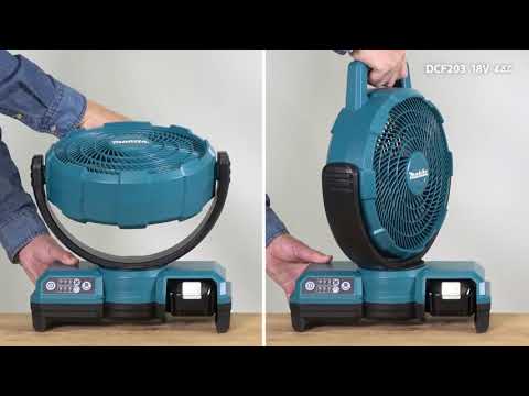 Makita DCF203Z Akumuliatorinis ventiliatorius 14,4/18V, Be akumuliatorių ir kroviklio! video