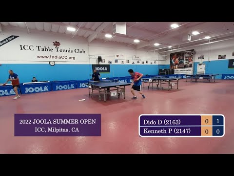 Dido Dutta (2163) vs Kenneth Pinili (2147) - JOOLA Summer Open at ICC on 5-15-2022