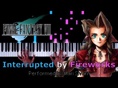 Final Fantasy VII - Interrupted by Fireworks - Piano|Synthesia Video